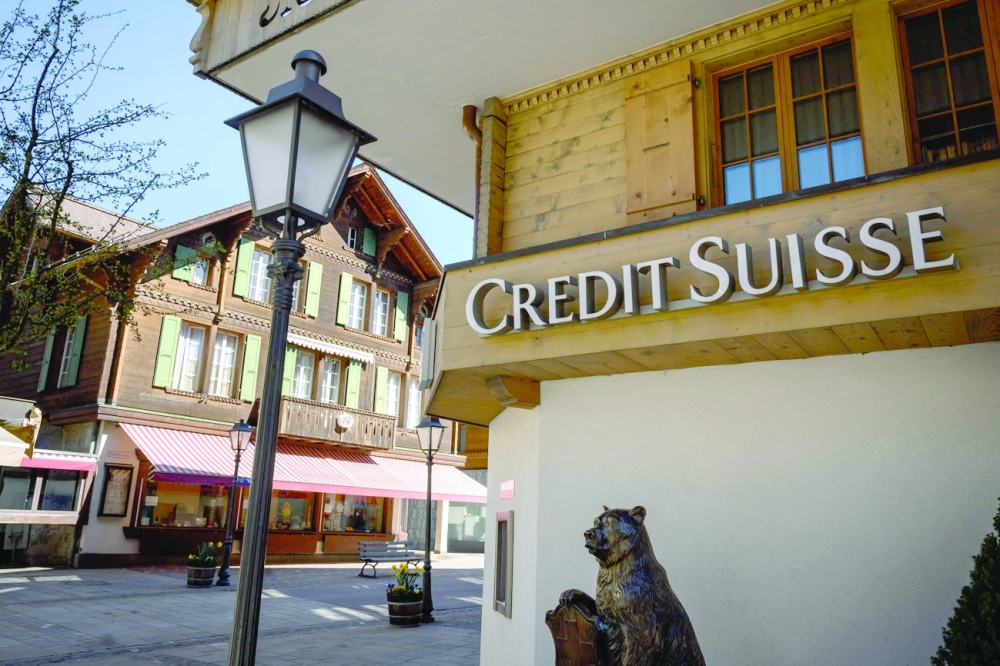 A branch of Swiss banking Credit Suisse in Gstaad. - AFP