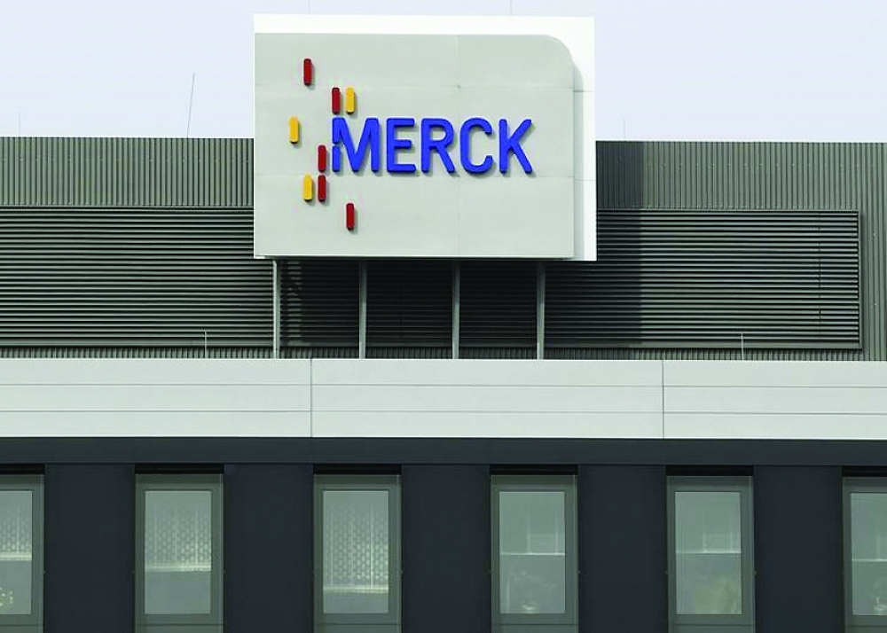 Branch of drugs and chemicals group Merck is pictured in central German city of Darmstadt
