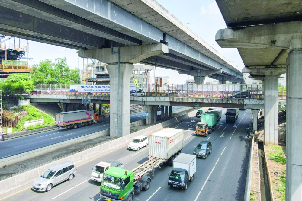 A major motorway on the eastern outskirts of Jakarta looks quiet in West Java after the government in March banned people from travelling to their hometowns to celebrate Eid al Fitr to reduce the spread of the coronavirus. -  AFP 