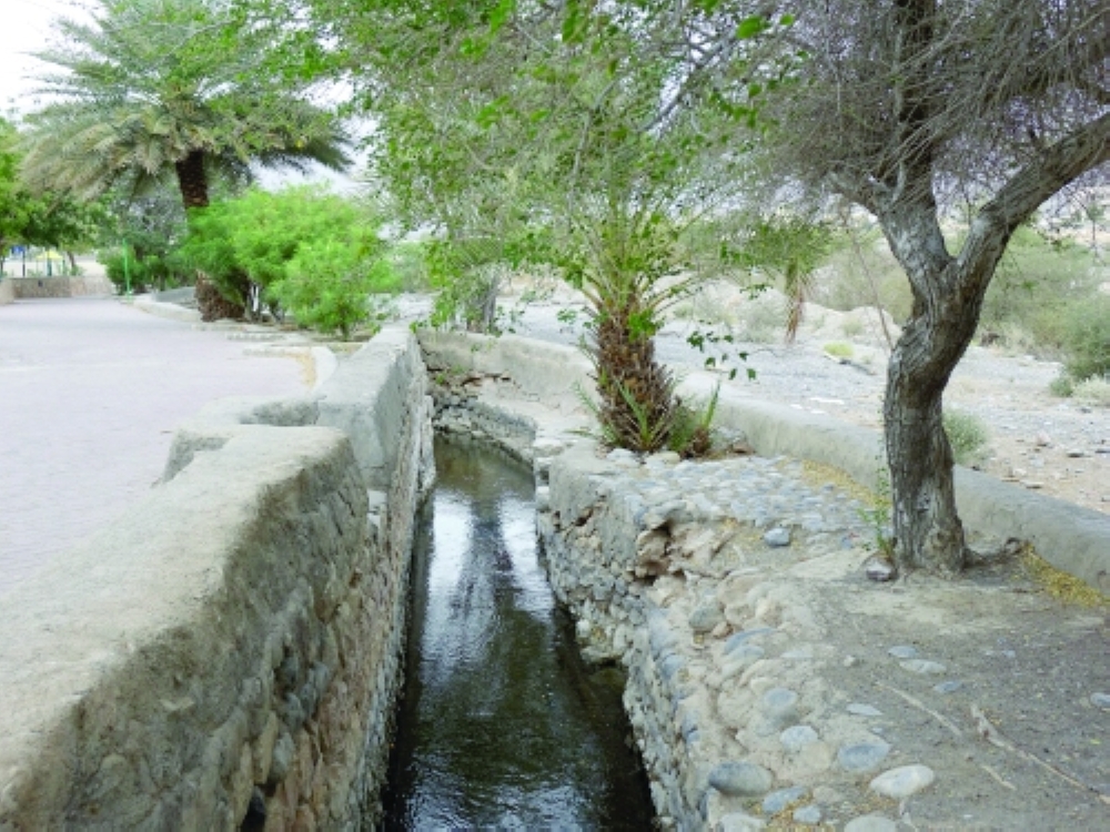 Falaj is the traditional irrigation system in Oman.