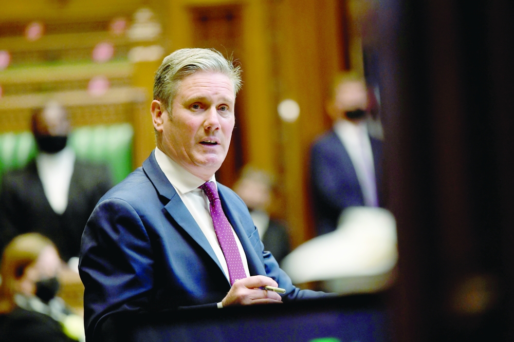Britain's Labour Party leader Keir Starmer speaks during the debate on the Queen's Speech at the House of Commons in London, Britain, on May 11. - Reuters