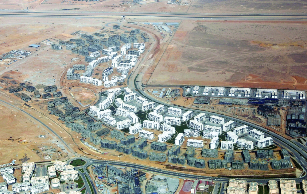 An aerial view of the construction site in the New Administrative Capital (NAC) east of Cairo. - Reuters