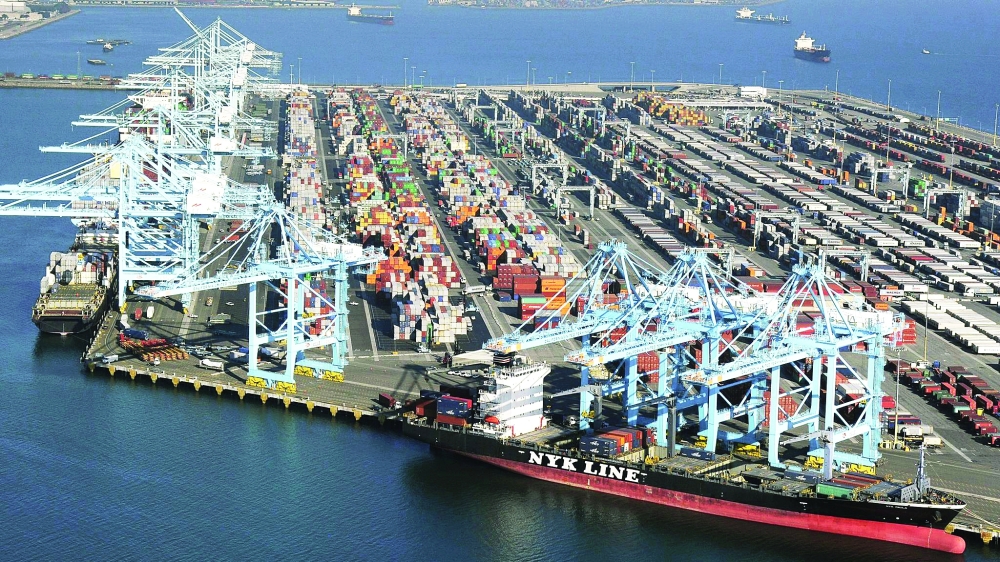 Ships gather off the ports of Los Angeles and Long Beach, California. — Reuters