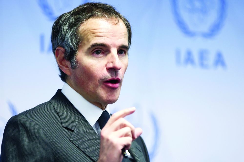 IAEA Director-General Rafael Grossi addresses the media at the IAEA headquarters in Vienna. - Reuters