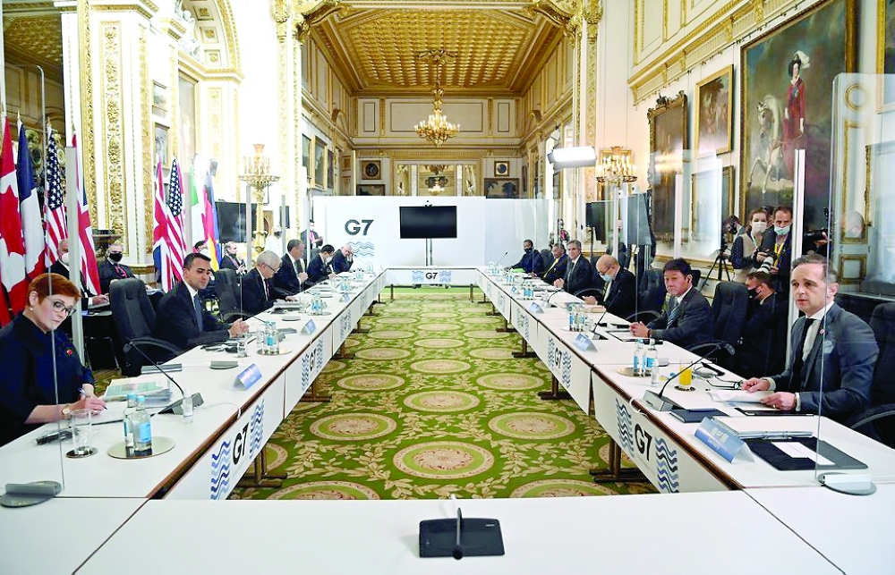Attendees take part in G7 foreign ministers meeting in London, Britain. — Reuters