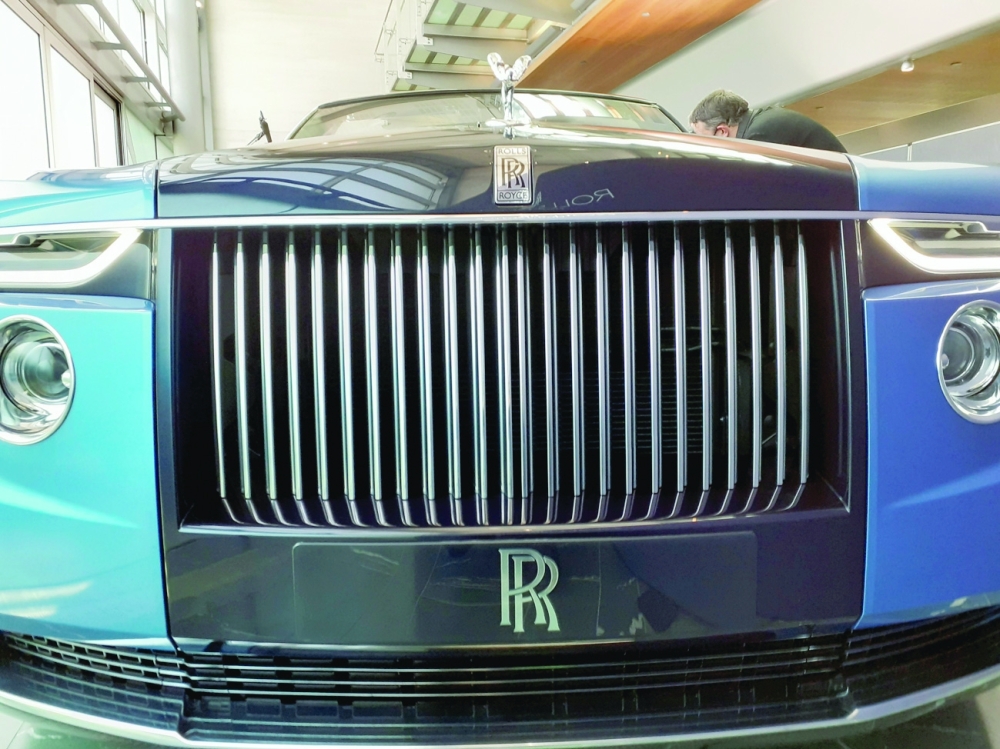 A hand made Rolls-Royce described as 'the most refined picnic facility on earth' is unveiled at the company's factory in Goodwood. - Reuters 