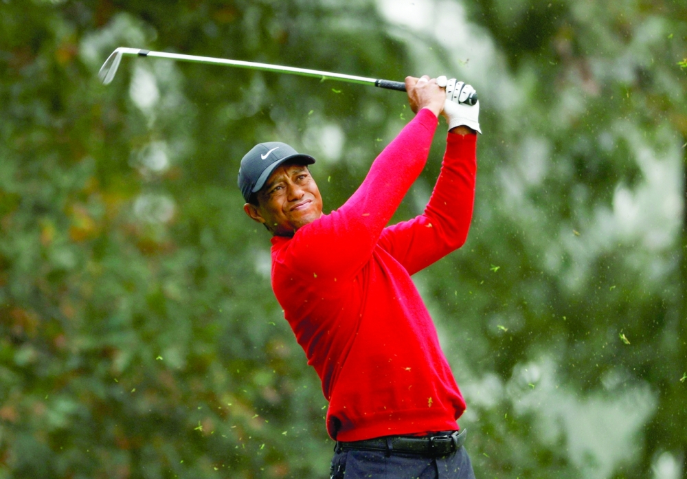Tiger Woods of the US in action. -- Reuters