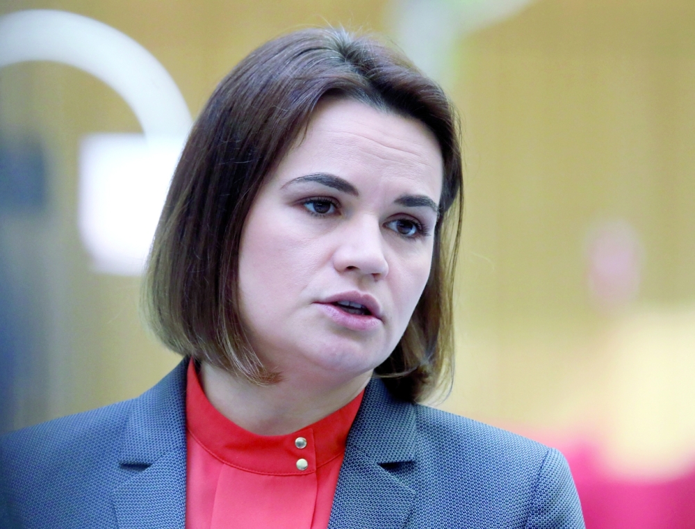 Belarusian opposition leader Svetlana Tikhanovskaya