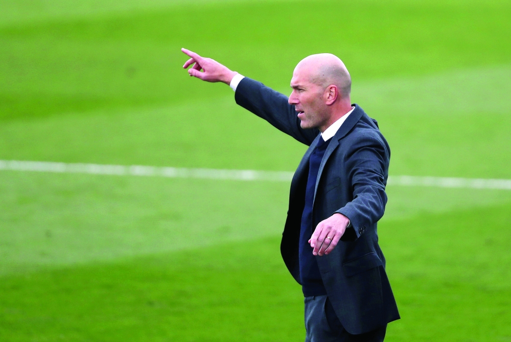 Former Real Madrid coach Zinedine Zidane. 
