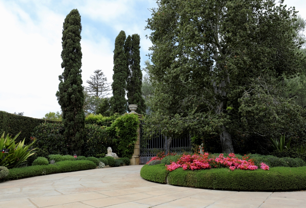 A view shows the entrance to Meghan, Britain's Duchess of Sussex, and Prince Harry's estate in Montecito, after the birth of their second child, Lilibet 'Lili' Diana Mountbatten-Windsor, at Santa Barbara Cottage Hospital, in Santa Barbara, California