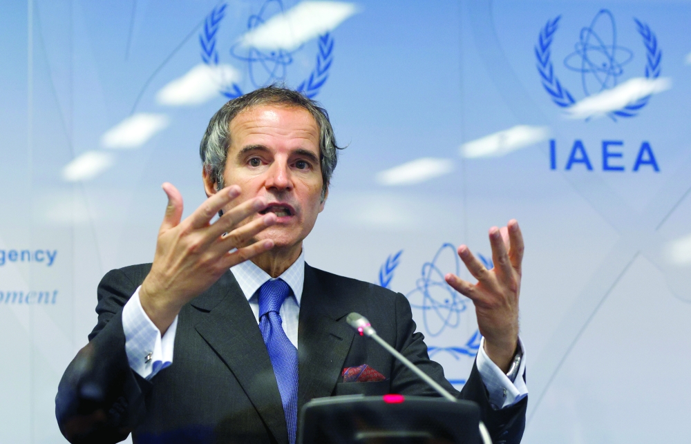 IAEA Director General Rafael Grossi attends a news conference during a board of governors meeting at the IAEA headquarters in Vienna. - Reuters

