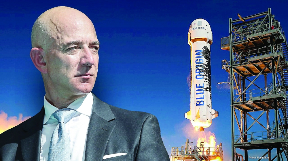 Amazon Founder Jeff Bezos plans to join first crew on space trip aboard the Blue Origin rocket.
