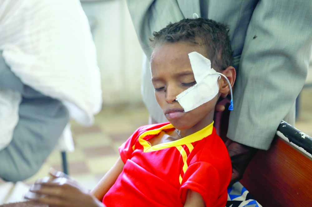 Fourteen-year-old Adan Muez in his bed at Adigrat General Hospital in the town of Adigrat, Tigray region, Ethiopia. - Reuters