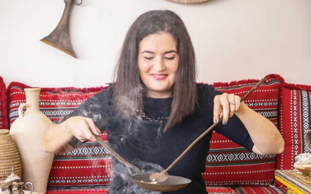 Medina Ilyassova brewing Arabica coffee