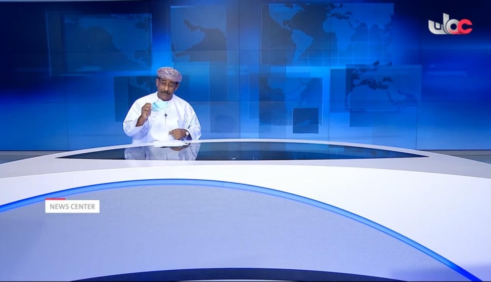 Abdullah al Rubai, a senior anchor for English news bulletin on Oman TV