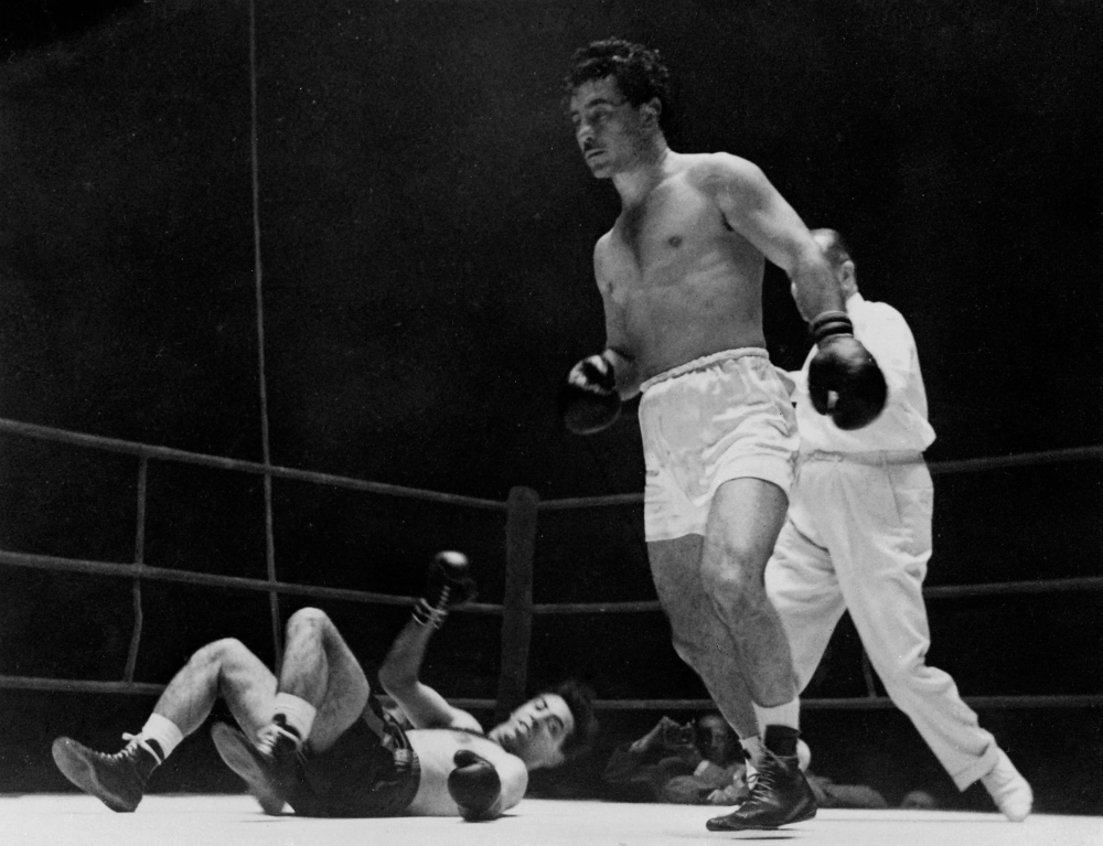 Hungarian Middleweight boxer Laszlo Papp