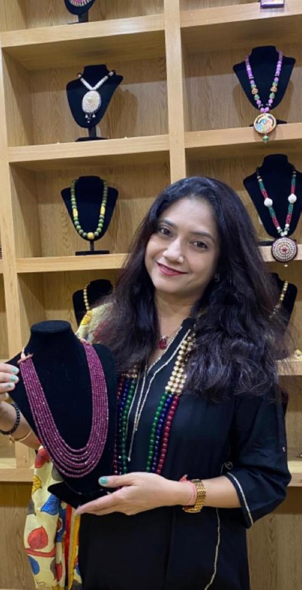 Kinnary Parikh displays her work at the boutique