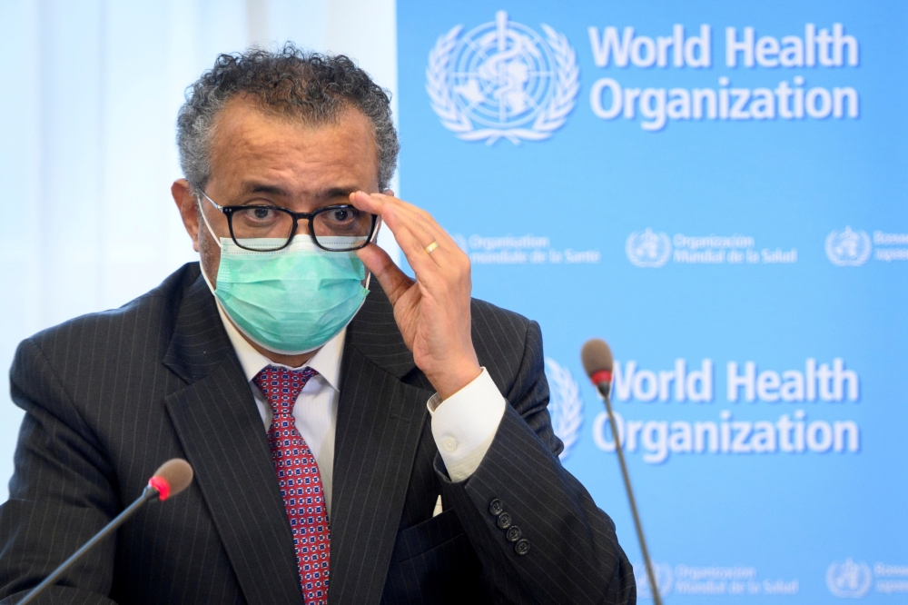 World Health Organization (WHO) Director-General Tedros Adhanom Ghebreyesus