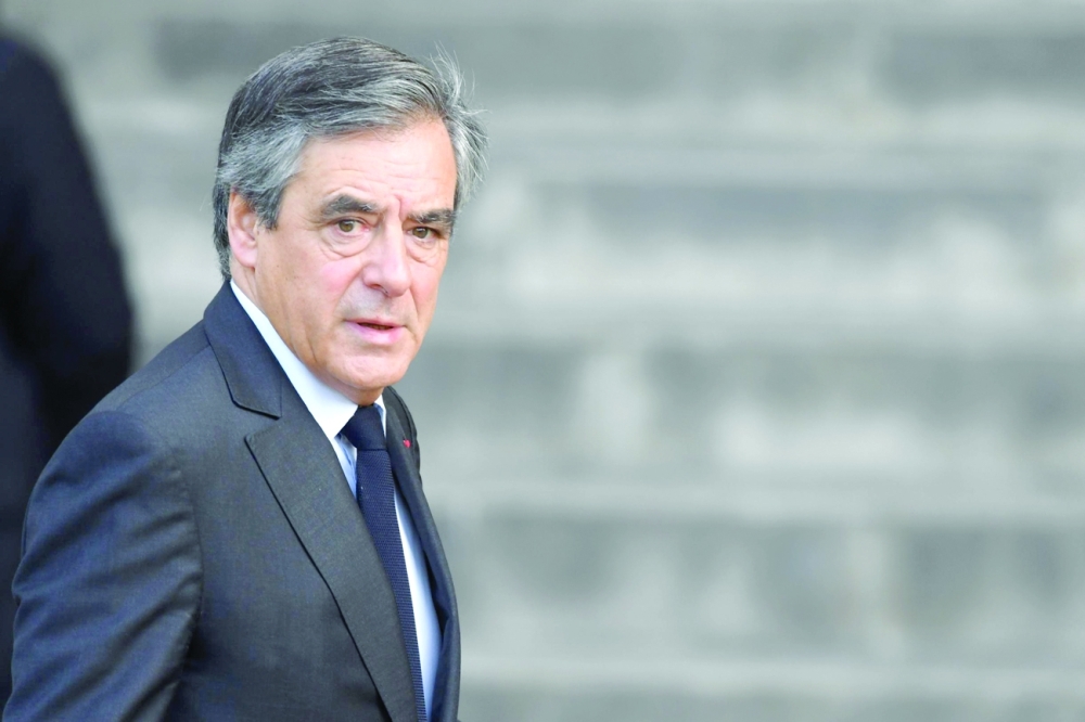 Former French prime minister Francois Fillon