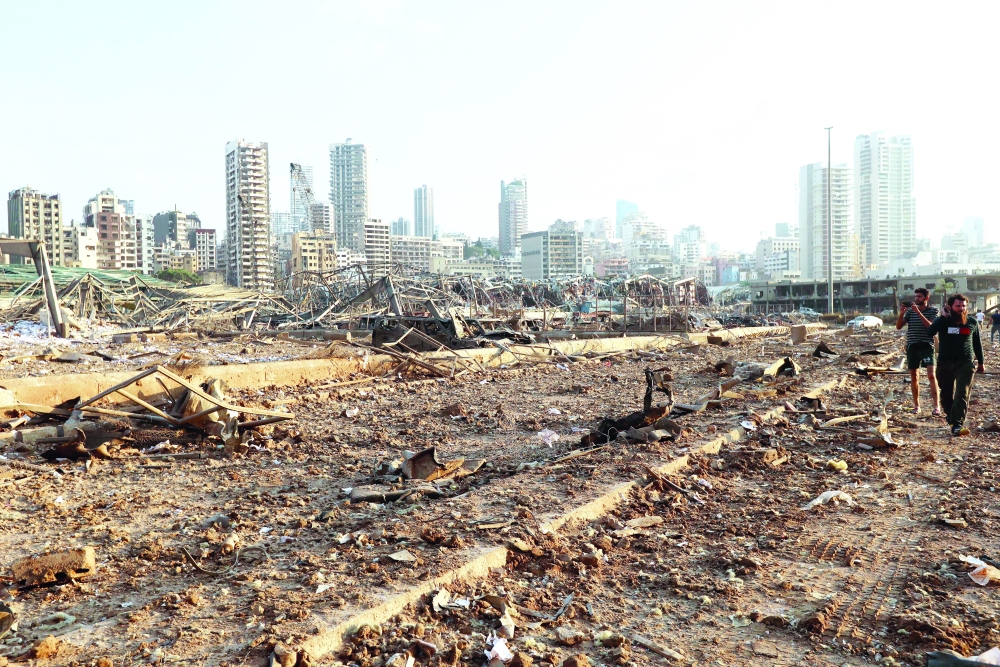 A view shows damages at the site of an explosion in Beirut. - Reuters File Photo
