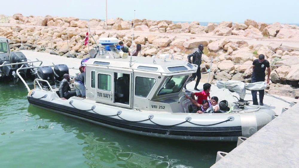 Tunisian naval forces last week rescued Europe-bound migrants from the Mediterranean Sea. - AFP File Photo 