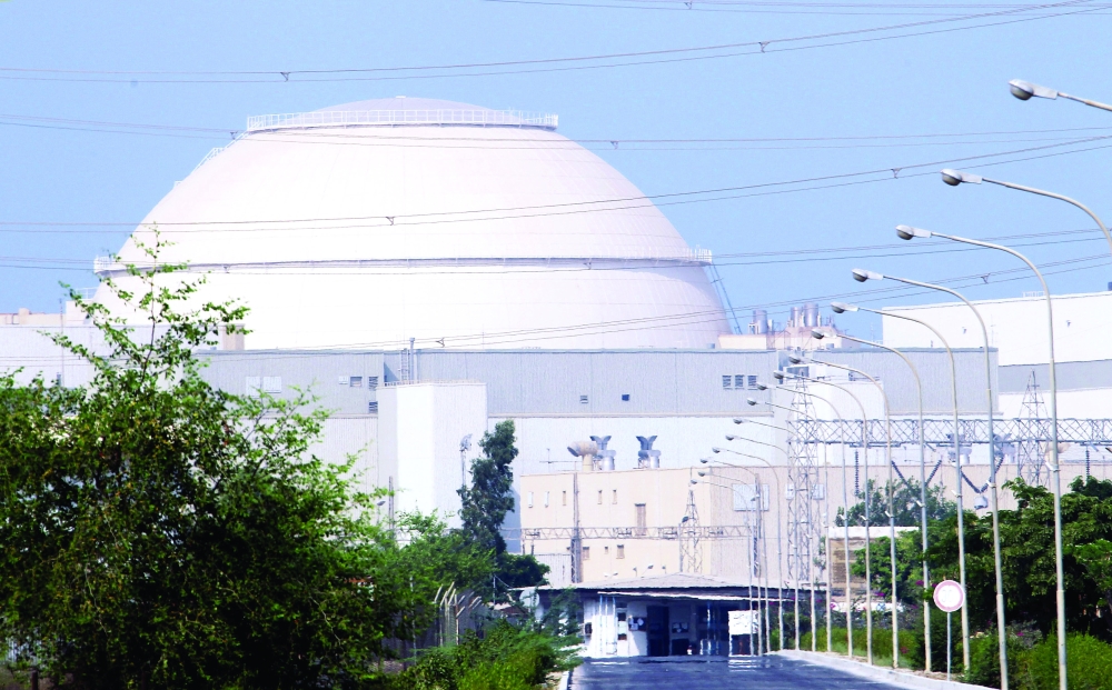 A view of the reactor building at the Bushehr nuclear power plant in southern Iran, 1,200 Km south of Tehran. - AFP File Photo