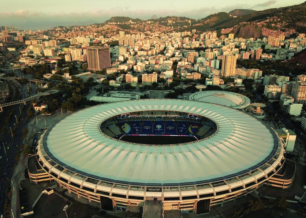 Maracana stadium ahead of the Copa America final between Brazil and Argentina. -- Reuters
