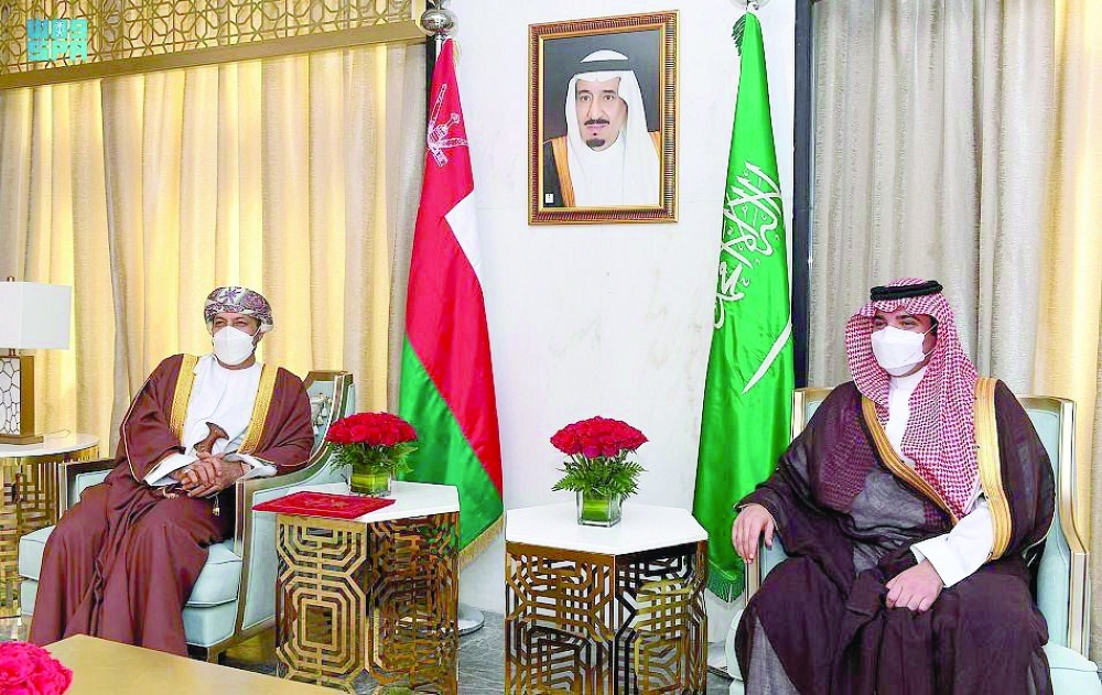 Saudi Minister of Interior Meets His Omani Counterpart