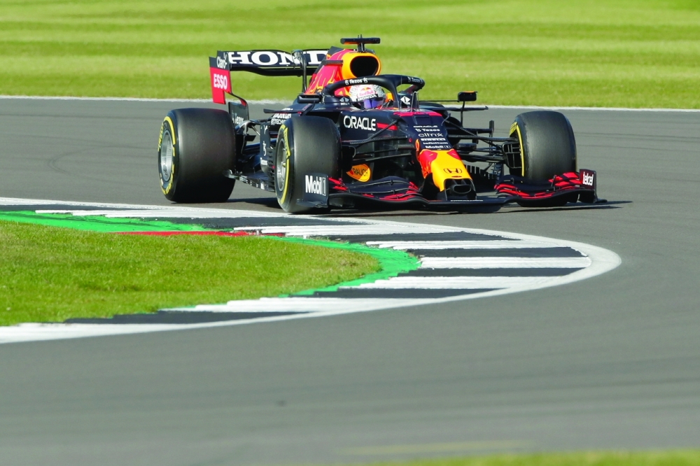 Red Bull's Max Verstappen during the qualifying sprint for British GP at Silverstone Circuit. -- Reuters
