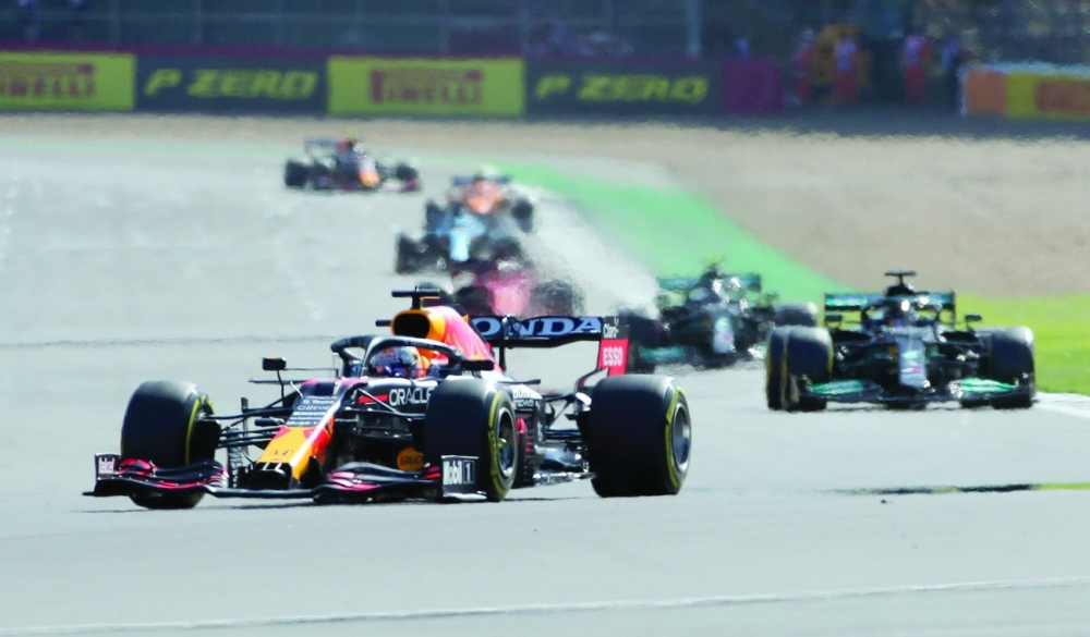 Red Bull's Max Verstappen during sprint qualifying. -- Reuters