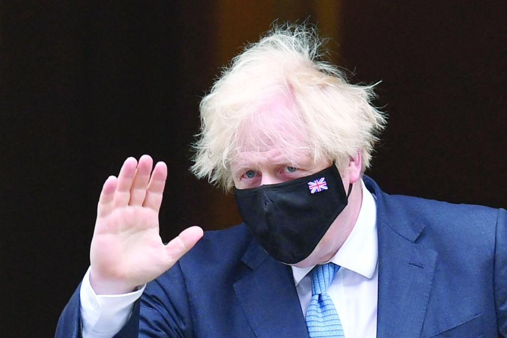 Britain's Prime Minister Boris Johnson leaves number 10 Downing Street in central London. - AFP File Photo
