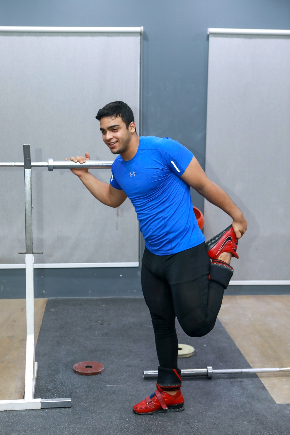 Gaza weight-lifter Mohammad Hamada who is the first Palestinian to compete in the game at the Olympics. -- Reuters