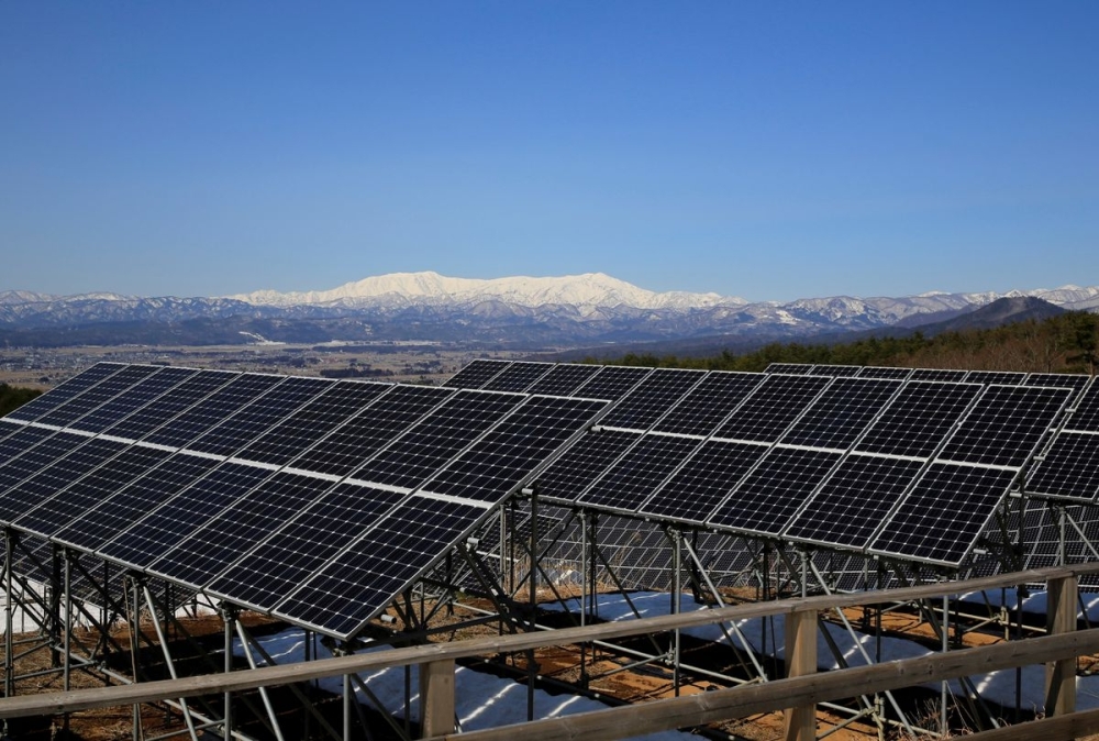 A solar power station is pictured in Kitakata, Fukushima, Japan. — Reuters