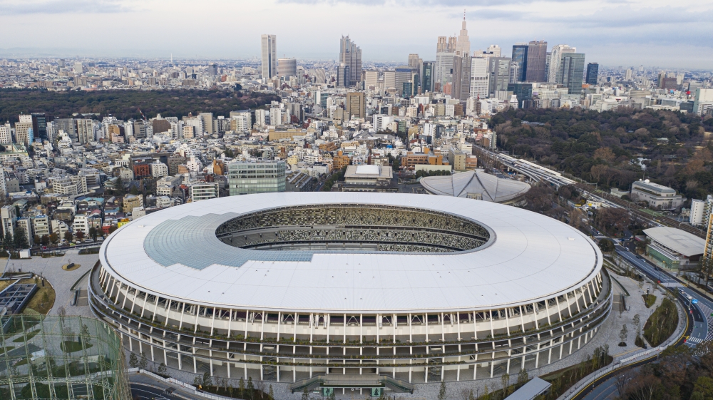The new National Stadium, which will host the Olympic Games in Tokyo.