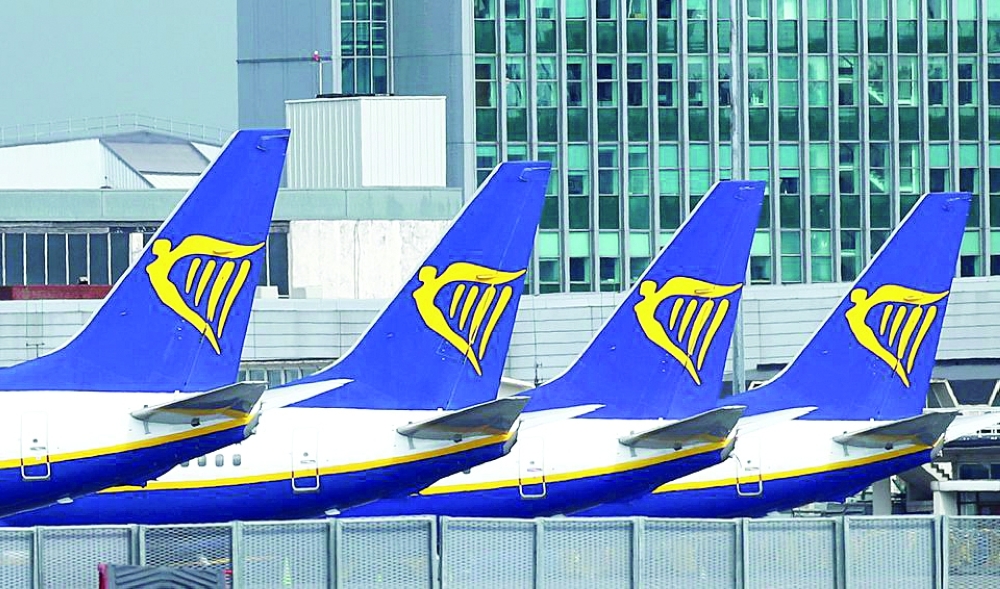Ryanair planes are seen at Dublin Airport in Ireland. — Reuters