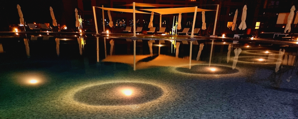 Pool at night