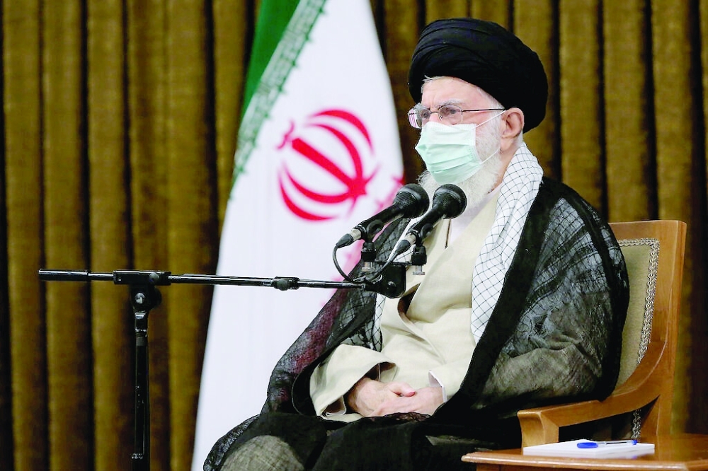 Iran's Supreme Leader Ayatollah Ali Khamenei attends a meeting with President Hassan Rouhani and his cabinet members in Tehran on Wednesday. - Reuters