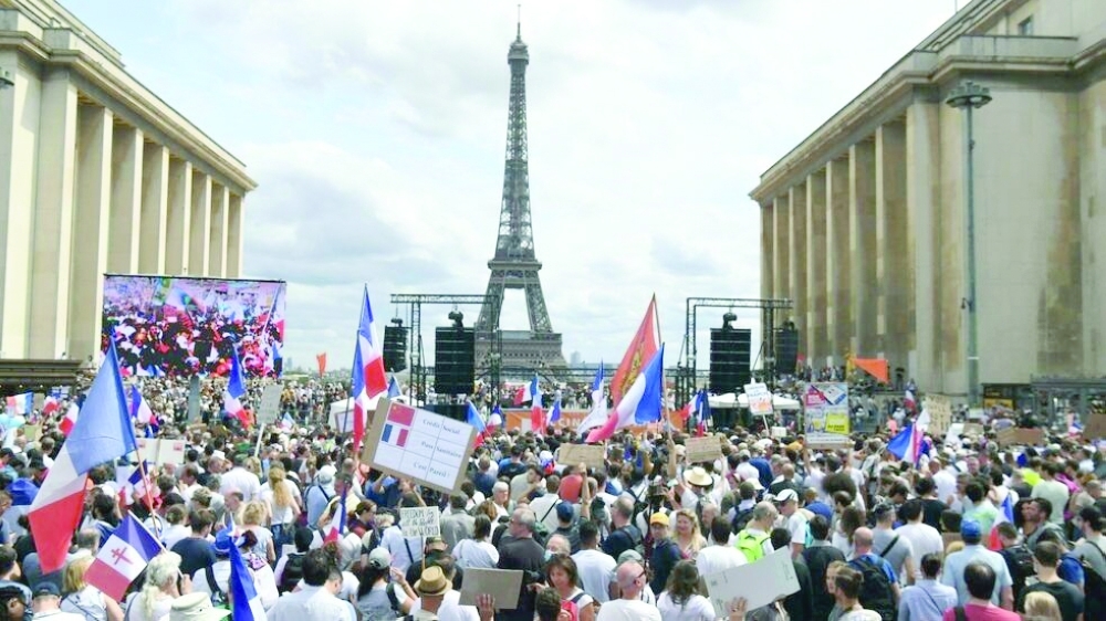 The planned health pass has provoked massive protests around the country. - AFP