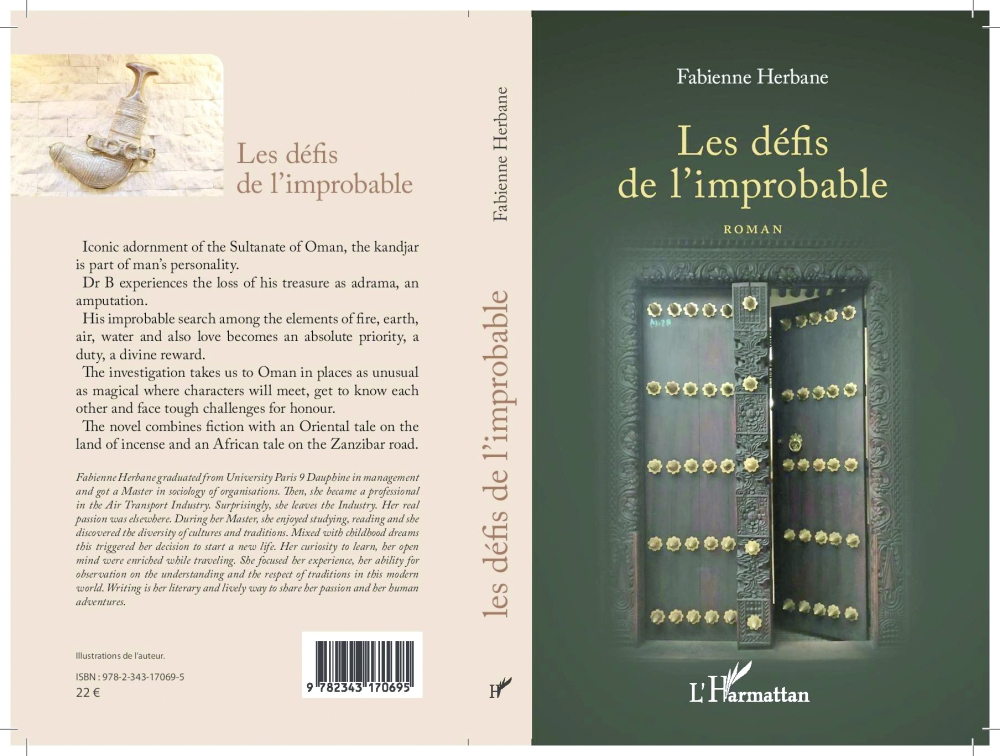Fabienne's cover of novel, The Challenges of the Improbable