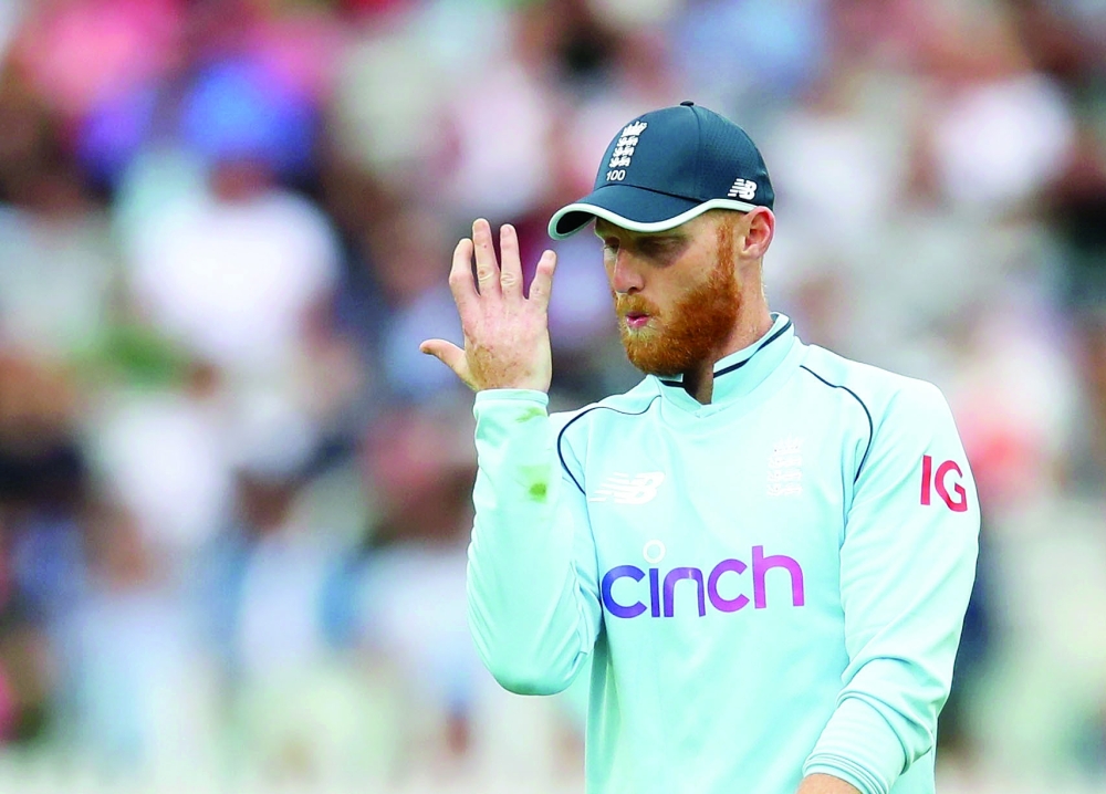 England's Ben Stokes reacts. -- Reuters file photo