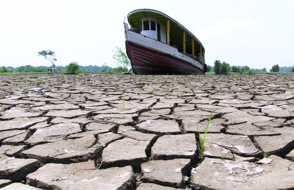 A boat lies on the bottom of Amazonas river, in the city of Manaus, Brazil.  -- Reuters file photo