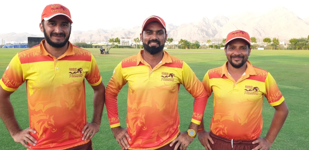 Oman Stalllions Mehran Khan, Bilal Khan and Prasad Sankata