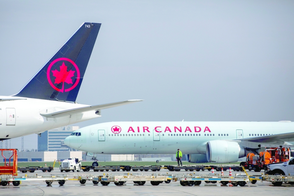 An Air Canada Boeing 737 Max 8 lands at Toronto Pearson International Airport — AFP