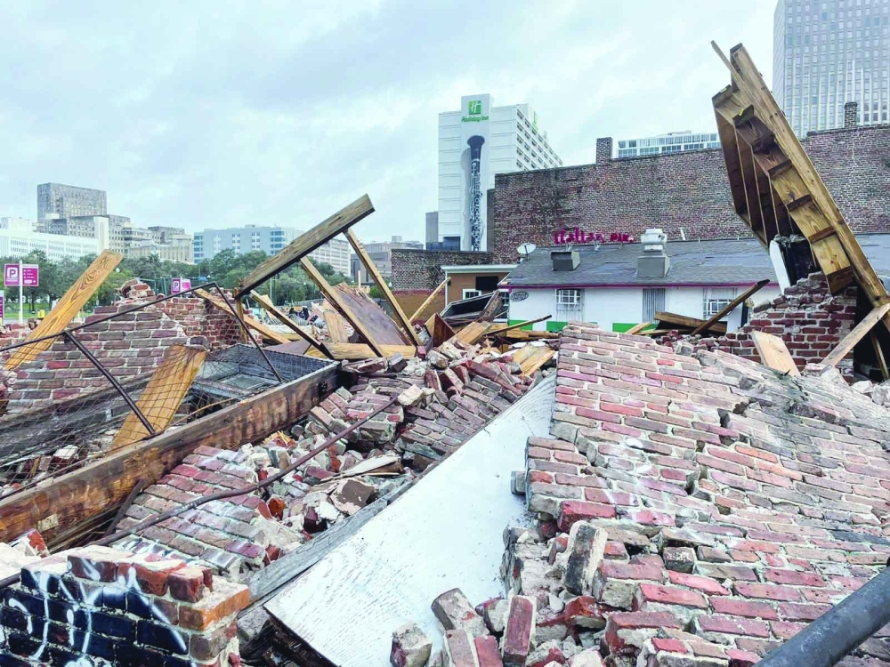 The Karofsky shop suffers severe damage after Hurricane Ida pummeled New Orleans with strong winds in Louisiana. - Reuters
