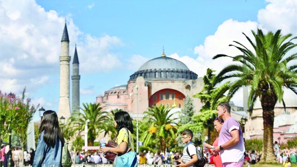Foreign arrivals jumped fourfold from last year thanks to holidaymakers from Russia, Germany and Arab countries, but they remain well off 2019 levels.