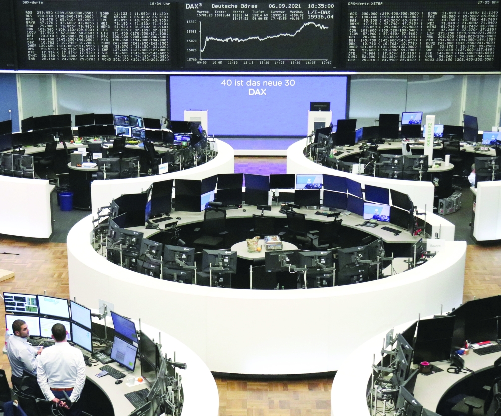 The German share price index DAX graph is pictured at the stock exchange in Frankfurt. - Reuters