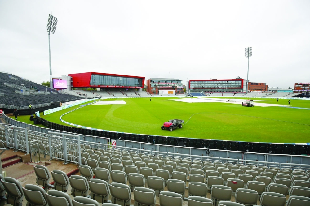 General view after the match was cancelled due to members of the India staff contracting COVID-19. -- Reuters