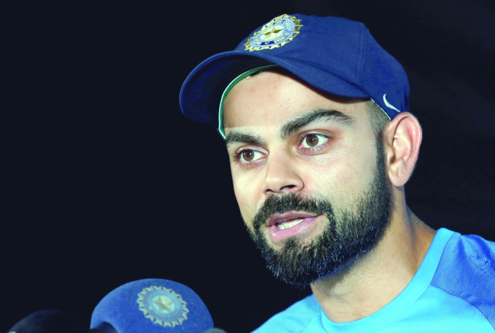 India's Virat Kohli