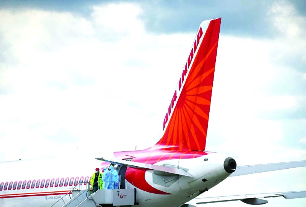 FILE PHOTO: An Air India Airbus A320 plane is seen at the Boryspil International Airport outside Kiev