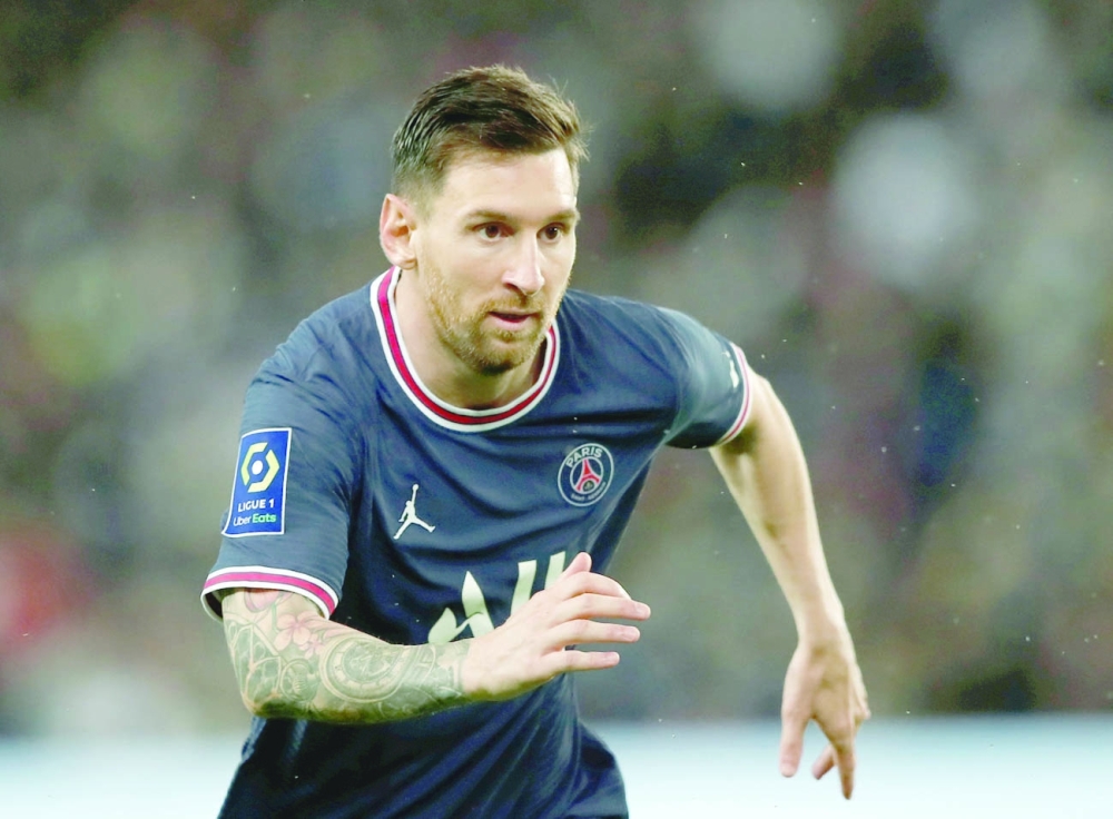 Paris St Germain's Lionel Messi in action. -- Reuters
